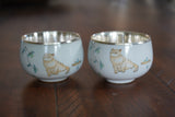 Pure Cat Silver Cup, Traditional Miao, Lazy Cat, Licensed Silver(127g), Animal, Traditional Miao Silver