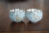 Chilling Happy Cat Silver Teacup Set, 990 Fine Silver(137g), Miao Heritage, Ideal for Tea Lovers, Tea Parties, Trad Hmong Ethnic Tribal Style, China teacups, Gift for Mother's Day, Birthdays