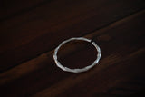 BambooTextured 999 Fine Silver Bangle, Traditional Hmong Silver Jewelry, Certified Pure Silver Open Cuff, Bangle Bracelets for Women, Silver Bracelets for Women, Hmong Jewelry, Gift for Women.