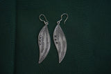 Botanical 990 Fine Silver Dangle Earrings, Leaf Dangles Earrings Silver, Traditional Miao Earrings, Miao Silver Heritage Bohemian Luxe Accessory, Prom Earrings, Ethnic Tribal Style, Silver Dangle Earrings for Women  Search this page