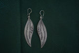 Botanical 990 Fine Silver Dangle Earrings, Leaf Dangles Earrings Silver, Traditional Miao Earrings, Miao Silver Heritage Bohemian Luxe Accessory, Prom Earrings, Ethnic Tribal Style, Silver Dangle Earrings for Women  Search this page