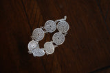 990 Fine Silver Filigree Circle Bracelet, Silver Bracelets for Women, Chain Bracelet, Miao Silver Heritage, Miao Silver Jewelry, Bangle Bracelets for Women Silver, Gift for Women Girls.