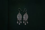 Fine Silver Teardrop Earrings, Certified Pure Silver Chandelier Earrings, Traditional Miao Filigree Dangle Earrings, Bohemian Silver, Traditional Miao Silver