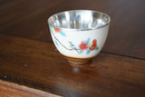 Floral Pure Silver Cup, Birds on the Tree, Flower Patterned, Traditional Miao Silver Cup