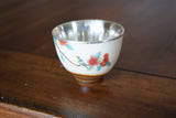 Floral Pure Silver Cup, Birds on the Tree, Flower Patterned, Traditional Miao Silver Cup