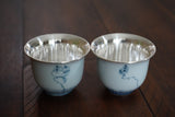 990 Fine Silver Tea Cup, Watercolor Lotus Pure Silver Cup, Hmong Silverware, Ethnic Tribal Style, Ideal for Tea Lovers, Tea Parties