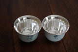 990 Fine Silver Tea Cup, Watercolor Lotus Pure Silver Cup, Hmong Silverware, Ethnic Tribal Style, Ideal for Tea Lovers, Tea Parties