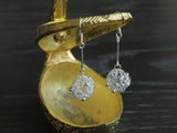 Round Fine Silver Dangles,990 Pure Silver Round Earring, Circular Silver Ear-drop, Round Silver dangleearring, Traditional Miao Silver Jewelry, Miao Silver Heritage