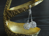 Round Fine Silver Dangles,990 Pure Silver Round Earring, Circular Silver Ear-drop, Round Silver dangleearring, Traditional Miao Silver Jewelry, Miao Silver Heritage