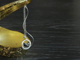Elegant Black Swan Pendant Fine Silver Dangle, Silver Earrings