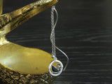 Elegant Black Swan Pendant Fine Silver Dangle, Silver Earrings
