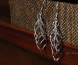 Swirled Pure Silver Dangles,Spiral Silver Earrings,925 Fine Silver Dangle,Licensed Pure Silver,Traditional Miao Earrings,Threader Sterling Silver