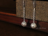 Pure Silver Dangles, Traditional Fine Silver Earring, Miao Tribe