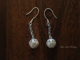 Pure Silver Dangles, Traditional Fine Silver Earring, Miao Tribe