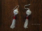 Pure Silver Dangle,Traditional Miao Silver Earring,Licensed 925 Natural Silver, Traditional Silver Dangle,Silver EarDrop, Ball, Round Silver Earring