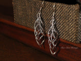 Pure Silver Dangles,Spiral Silver Earrings,925 Fine Silver Dangle,Licensed Pure Silver,Traditional Earrings,Threader,Swirled Dangle,Cultural