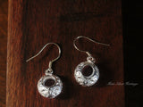 Pure Silver Dangle, 925 Fine Silver, Round Silver Earring, Disc Silver Dangle,Licensed Natural Silver,Circular Earring,Miao Silver Jewelry