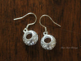 Pure Silver Dangle, 925 Fine Silver, Round Silver Earring, Disc Silver Dangle,Licensed Natural Silver,Circular Earring,Miao Silver Jewelry