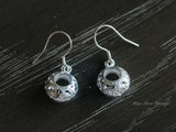 Pure Silver Dangle, 925 Fine Silver, Round Silver Earring, Disc Silver Dangle,Licensed Natural Silver,Circular Earring,Miao Silver Jewelry