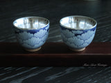 Water-Wave Patterned Silver Teacup Set(136g), Licensed 990 Fine Silver, Hmong Silverware, Ethnic Tribal Style, Traditional Miao Cultural Heritage, Ideal for Tea Lovers, Tea Parties, Gift for Birthday