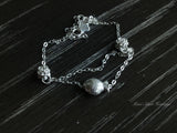 Pure Silver Anklet Bracelet(Fish, Flower), Traditional Miao Silver Ankle Bracelet