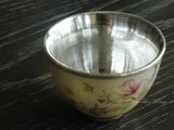 Floral Fine Silver Tea Cup, 990 Fine Silver Tea Cup Sets, Watercolor Flower Silver Cup, Traditional Hmong Silverware, Miao Silver Heritage, Chinateacup, Gift for Teaparties and TealoversMiao Tribe (136g)